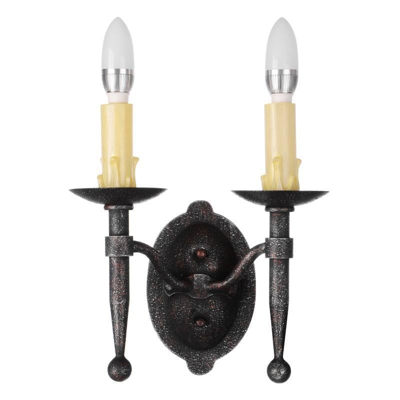 Бра настінне накладне Brille свічка класичне LORD-002W/2 E14