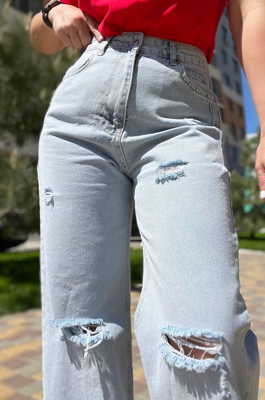 Джинси жіночі ITS Basic 2655 WIDE LEG рвані широкі від стегна р. 42 Блакитний (2612) - фото 5 Джинси жіночі ITS Basic 2655 WIDE LEG рвані широкі від стегна р. 42 Блакитний (2612) - фото 5