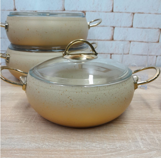 Набір посуду OMS антипригарним покриттям для індукціі 7 предметів (3023) - фото 3 Набір посуду OMS антипригарним покриттям для індукціі 7 предметів (3023) - фото 3