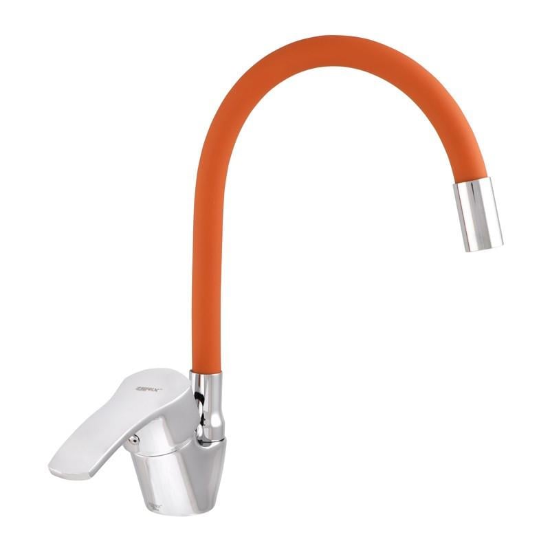Смеситель для кухни Zerix YUB 279 с гибким изливом Оранжевый (ZX0443) Смеситель для кухни Zerix YUB 279 с гибким изливом Оранжевый (ZX0443)