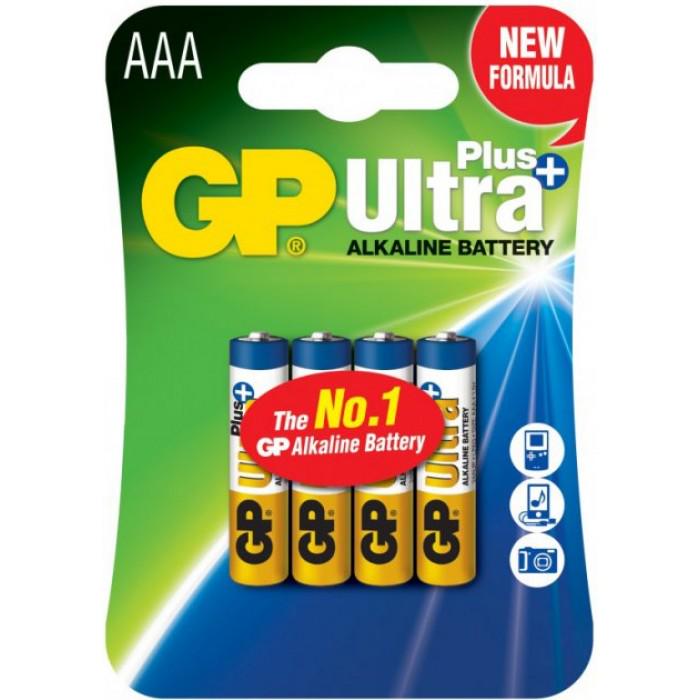 Батарейки лужні GP Ultra Plus Alkaline AAA 1,5V 24AUP-U4 LR03 4 шт.