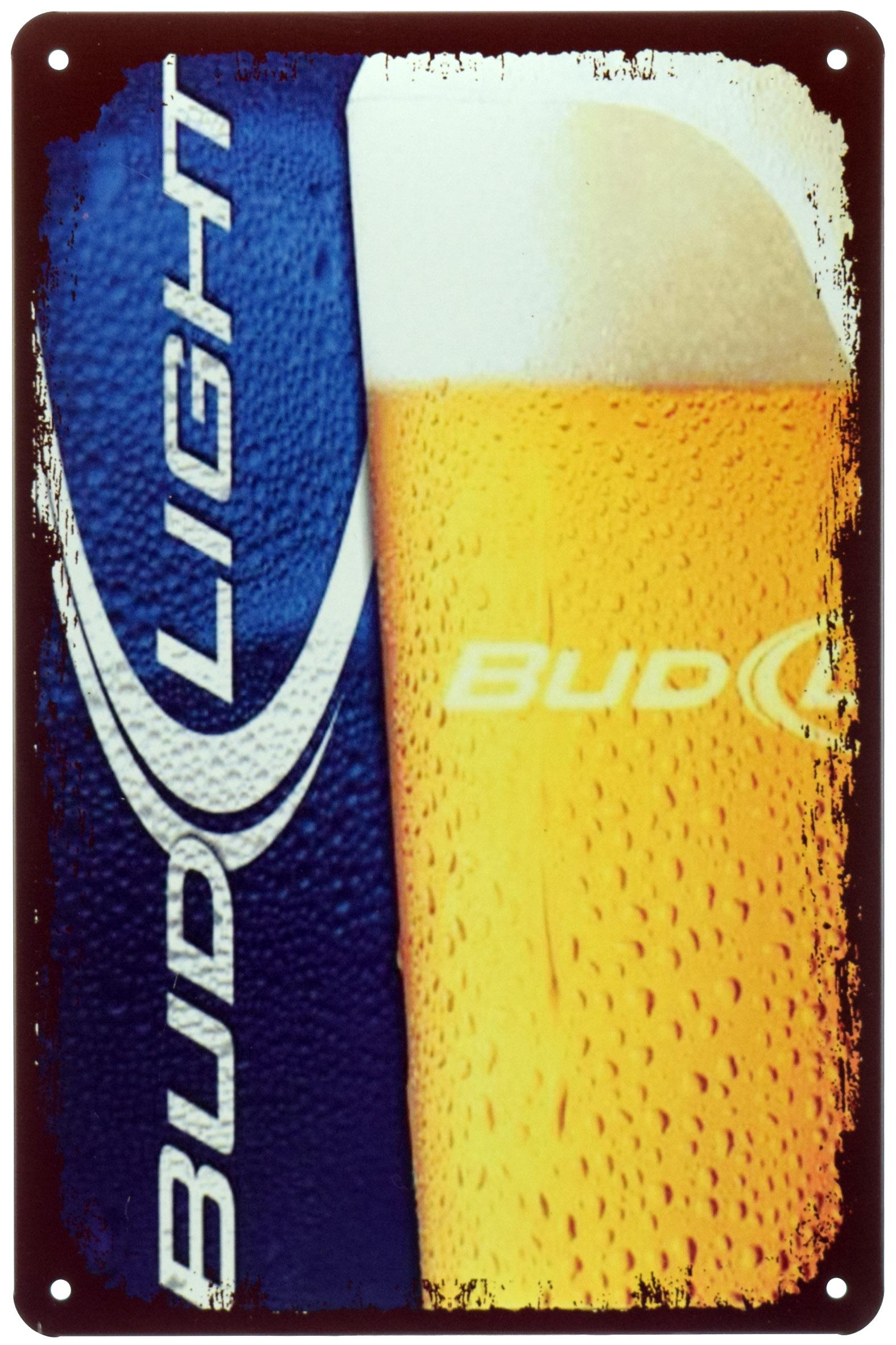 Табличка металлическая Bud Light 20x30 см