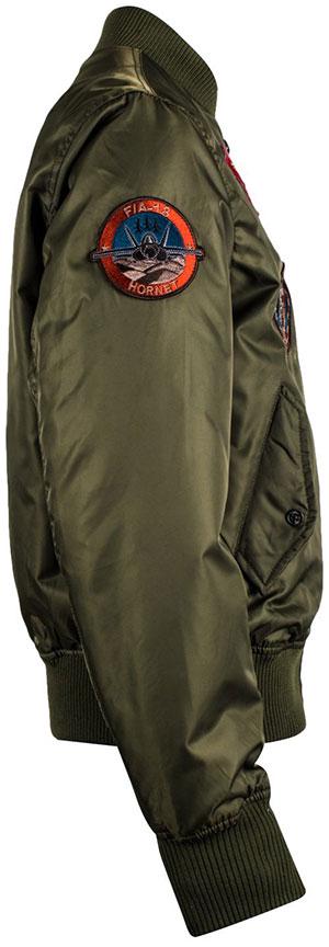 Бомбер Top Gun MA-1 Nylon Bomber Jacket with patches 4XL Olive (TGJ1540PO4XL) - фото 5