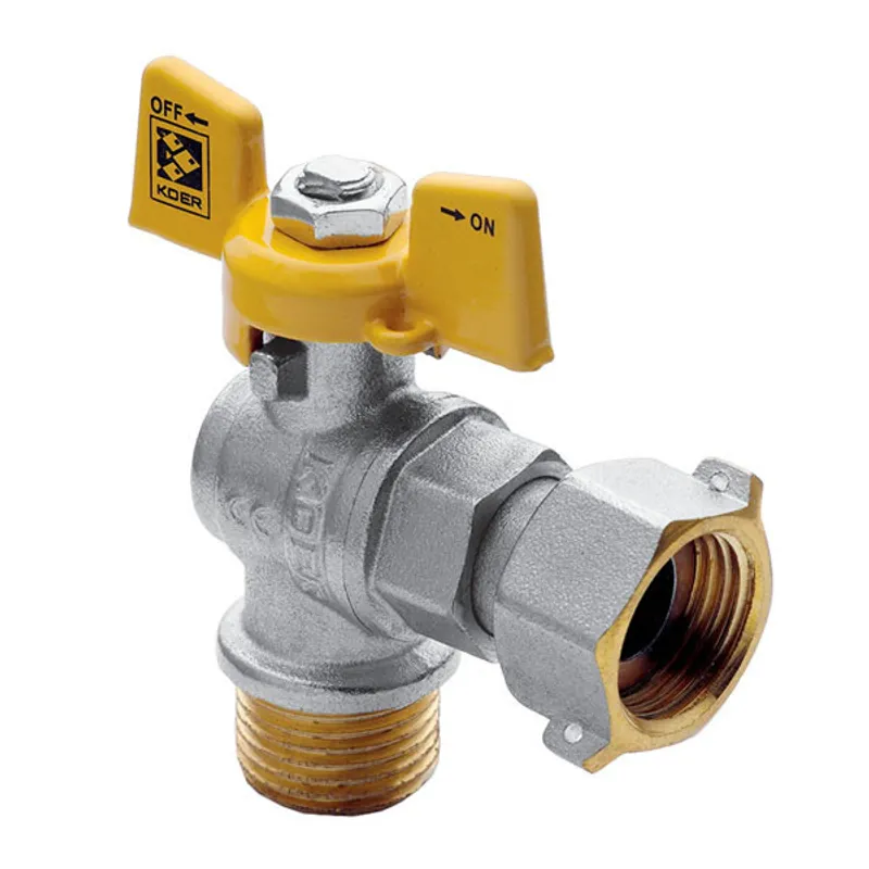 Кран кутовий KOER KR.221.G з накидною гайкою 1/2 ГШМ газ (KR0168)
