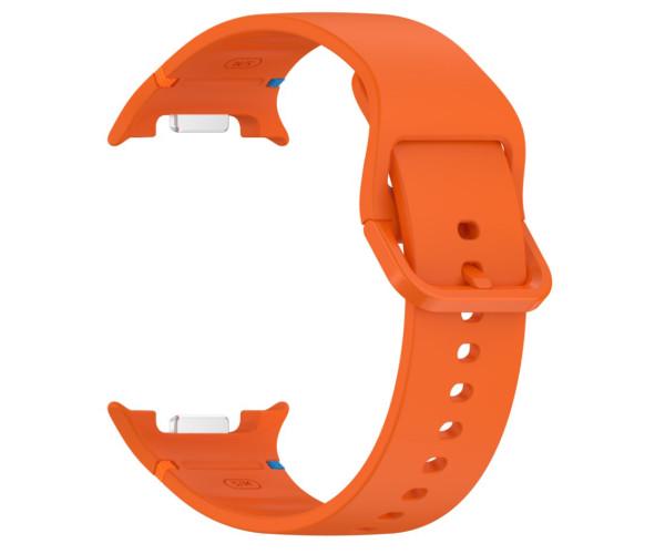Ремешок Silicone с яркими акцентами для смарт-часов Samsung Galaxy Watch8/Watch8 Classic Оранжевый