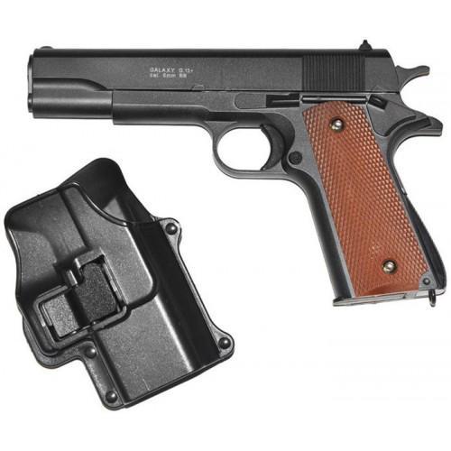 Детский пистолет металлический Galaxy с кобурой Colt 1911 шарики 6 мм (G.13+)