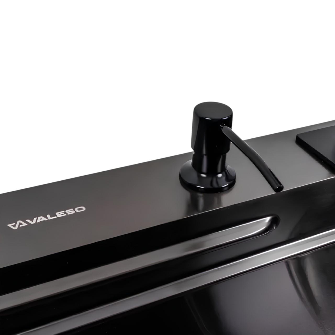 Мийка прямокутна Valeso 75х45F PVD Водоспад з шумоізоляцією чаші та краном для питної води Чорний (є268) - фото 8 Мийка прямокутна Valeso 75х45F PVD Водоспад з шумоізоляцією чаші та краном для питної води Чорний (є268) - фото 8