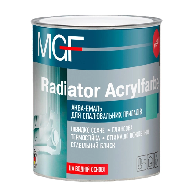 Эмаль-аква MGF Radiator Acrylfarb для радиаторов 0,75 л (15259)