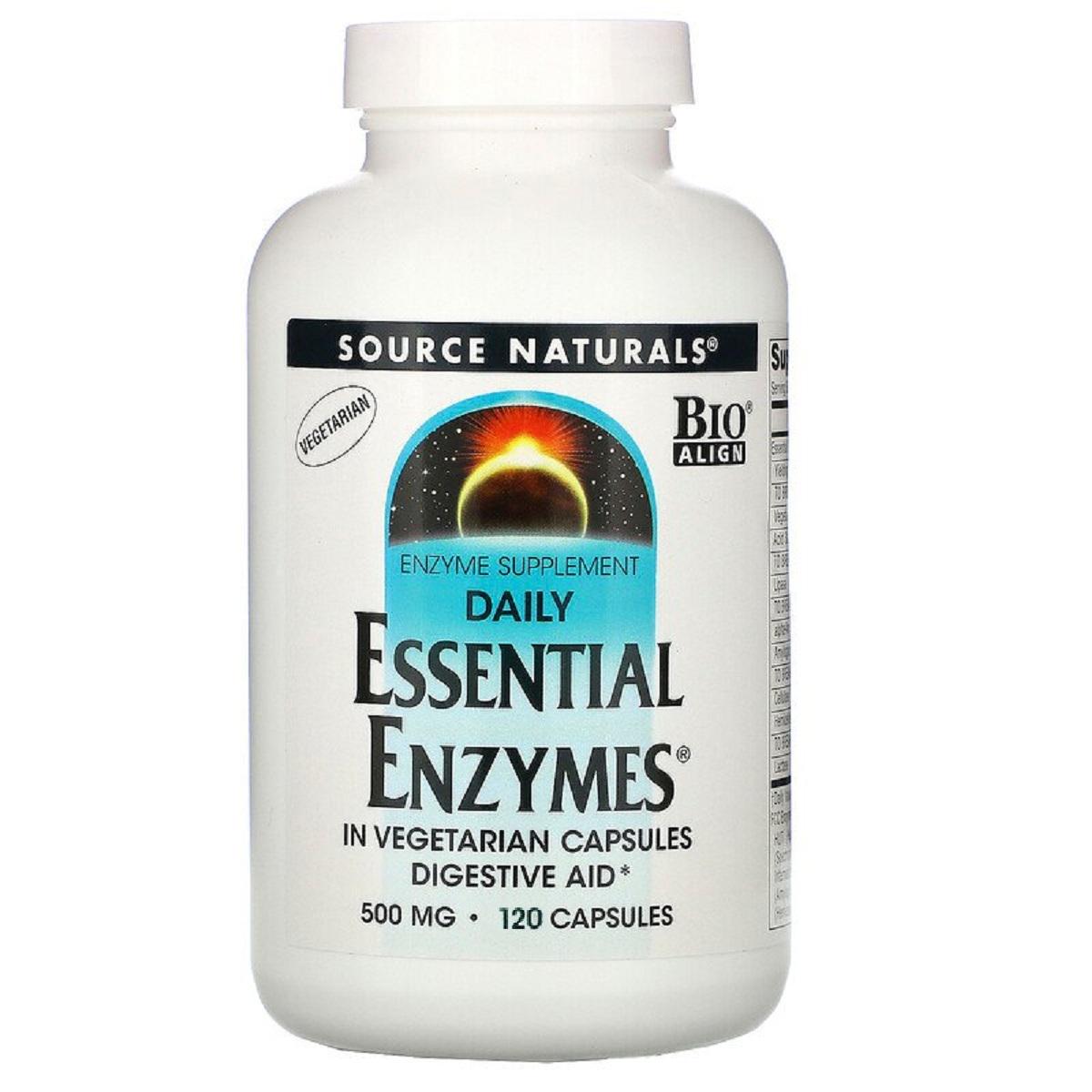 Эфирные Энзимы Daily Essential Enzymes Source Naturals 120 вег. капс. 500 мг (5227)