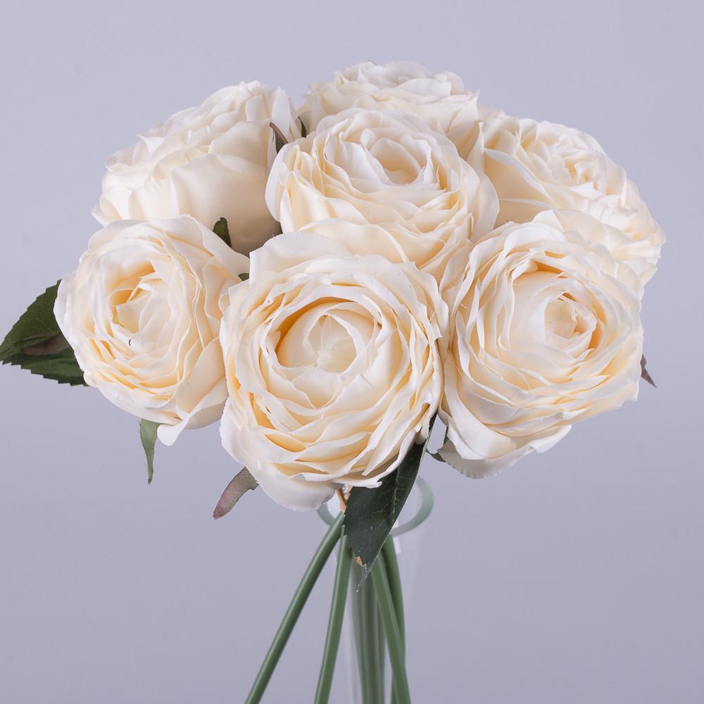 Искусственные цветы Букет роза помпонелла Персиковый (2748-4)