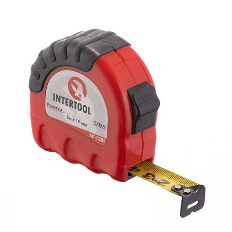 Рулетка Intertool Extra с фиксатором 5 м 19 мм (000027198)