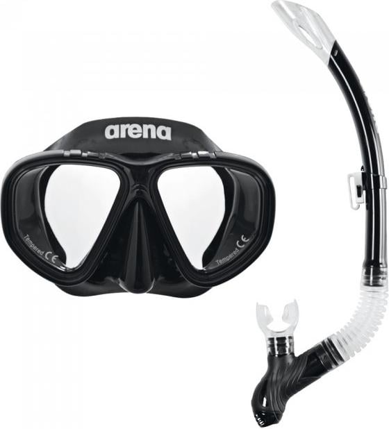 Набор для плавания детский Arena PREMIUM SNORKELING SET JR маска/трубка Черный (002019-505)