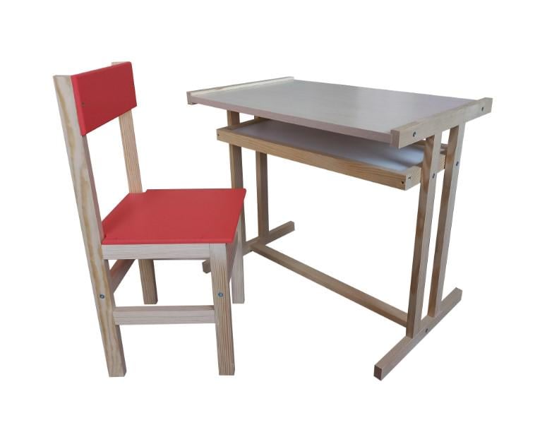 Детский столик деревянный со стулом 60х40х10 см Оранжевый (арт.ПА 3)