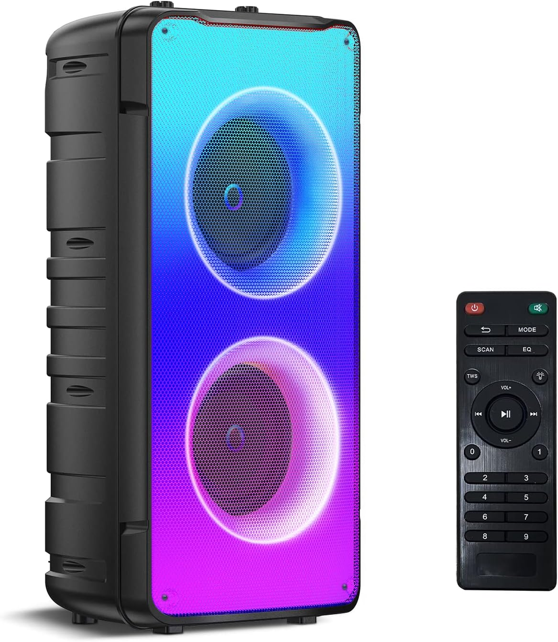 Портативная колонка TAMPORAD A67 80 Вт Bluetooth бумбокс RMS/TWS/FM RGB подсветка 10000 мАч (2999257153)