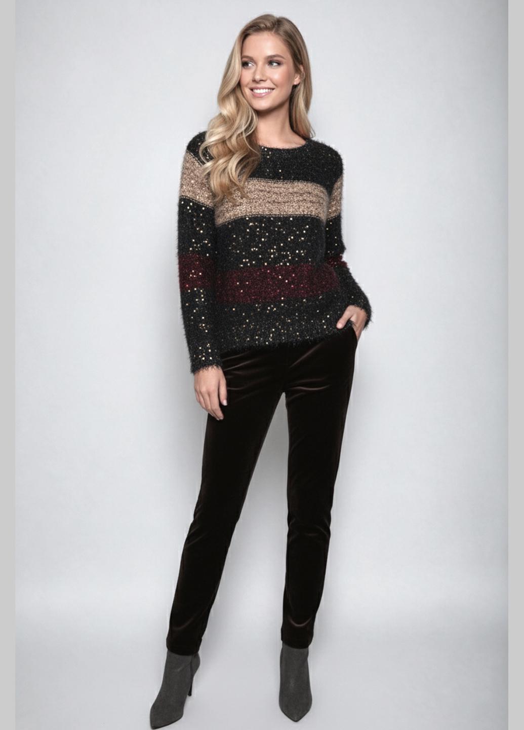 Светр жіночий демісезонний Lowett LW-935315 р. 42 Чорний (17852162) - фото 2 Светр жіночий демісезонний Lowett LW-935315 р. 42 Чорний (17852162) - фото 2