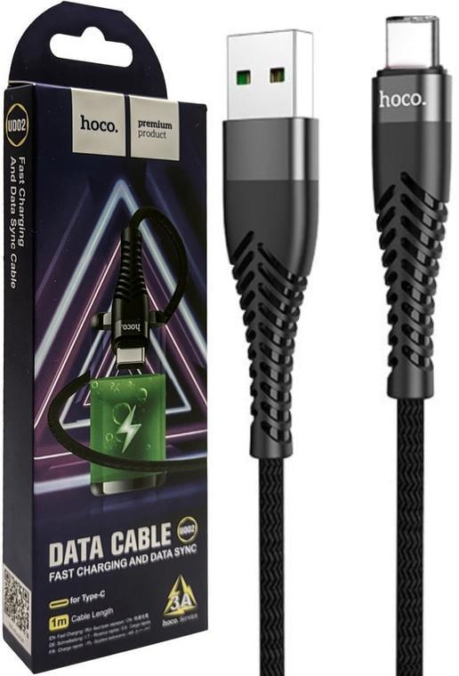 Кабель інтерфейсний Hoco UD02 USB-Type-C 1 м Black (23598)