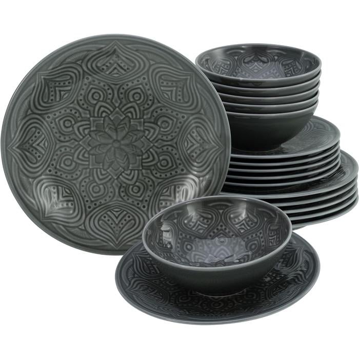 Набір тарілок Creatable Orient Mandala на 6 персон 18 пр.