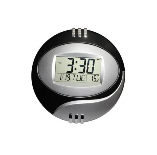 Часы настенные электронные Kenko 6870 DS/KK с термометром Black