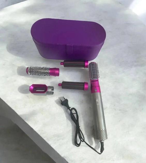 Фен-стайлер женский для волос 5в1 в подарочном кейсе Фиолетовый(2104618480) - фото 5 Фен-стайлер женский для волос 5в1 в подарочном кейсе Фиолетовый(2104618480) - фото 5