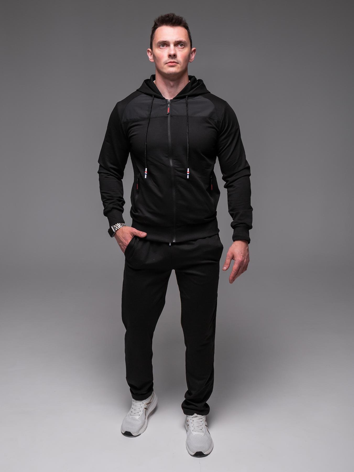 Спортивний костюм чоловічий Elbow трикотажний 3XL Чорний (2375/4)