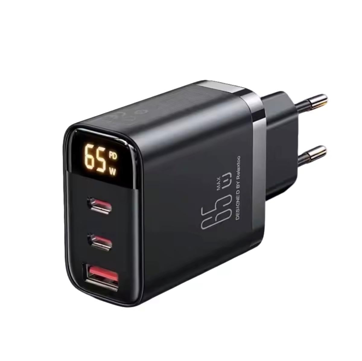 Зарядное устройство для Relaxtoo 65w GAN PD 2xUSB-C+USB-A (34524821)