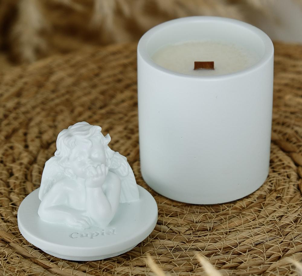 Аромасвечка Гранд Презент CUPID SANTAL MINT 100% WOOD WAX 165g 35h (NAC 1101)