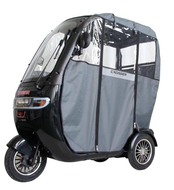 Электроскутер трехколесный TRIVARO COMFORT 0306/МК/800W аккумуляторный/с крышей и дождевиком 35 км/ч/запас хода 55 км (35819950)