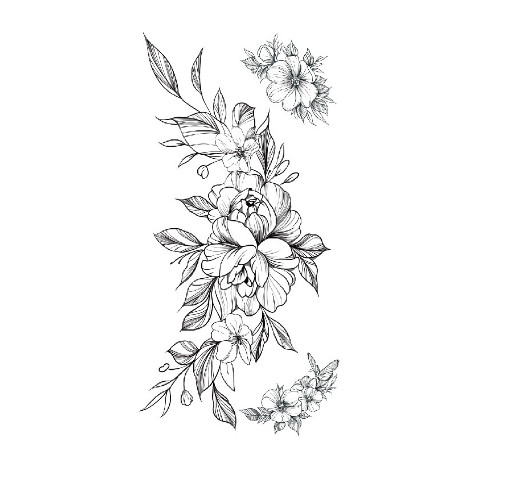 Тату тимчасове водостійке 3D велике Квіти 9 HD-11 18х8 см (4506325) Тату тимчасове водостійке 3D велике Квіти 9 HD-11 18х8 см (4506325)