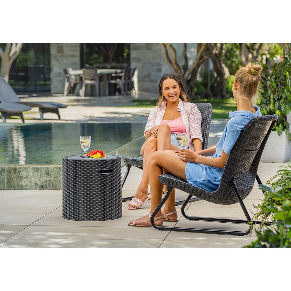 Стіл-бар садовий Keter Cool Stool Антрацитовий (230905) - фото 2 Стіл-бар садовий Keter Cool Stool Антрацитовий (230905) - фото 2