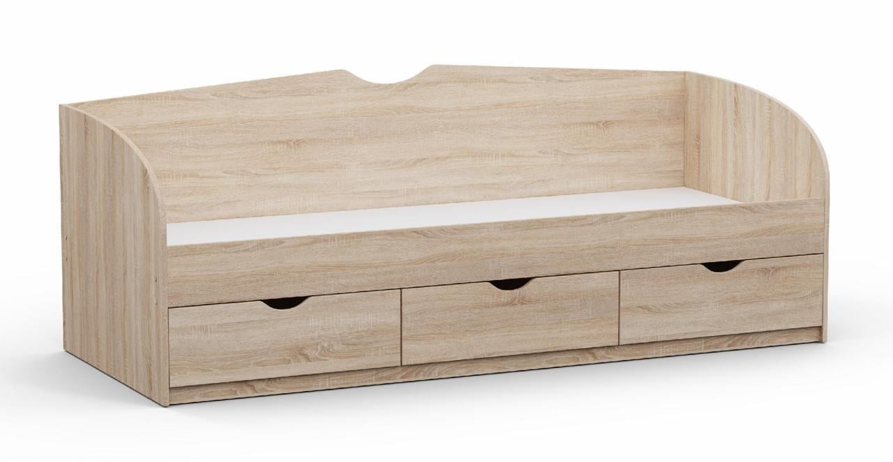 Кровать односпальная Kontinent L-8 с ящиками 80х200 см Дуб Сонома (86221764) - фото 1