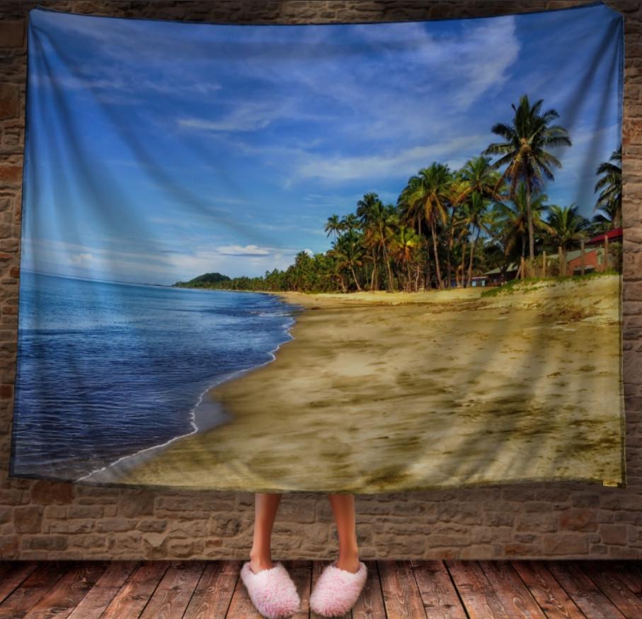 Плед із 3D принтом Райські Фіджі 150х200 см (epi_0466)