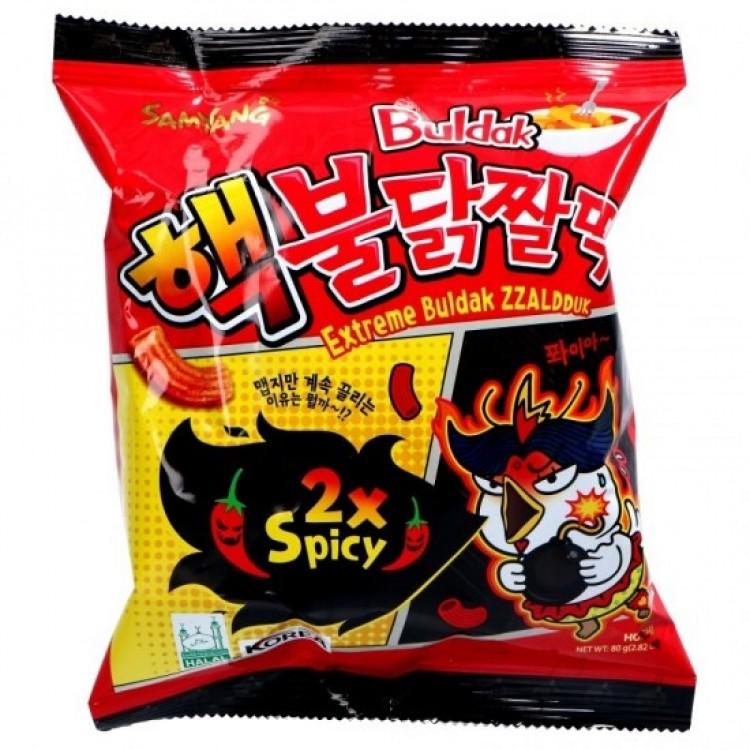 Снек Samyang Zzaldduk Extreme 2x Spicy 80 г (rt54gfr)