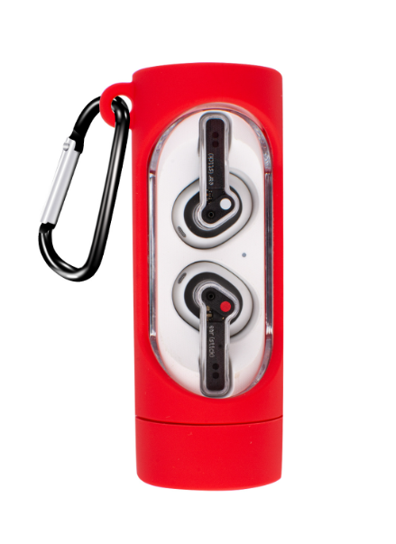 Чохол-накладка DK Silicone Candy Friendly з карабіном для Nothing Ear Stick Red