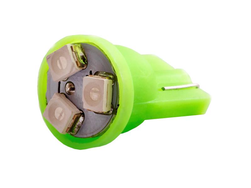 Автолампа светодиодная T10 W5W 12 В SMD3528-3led Зеленый (143)