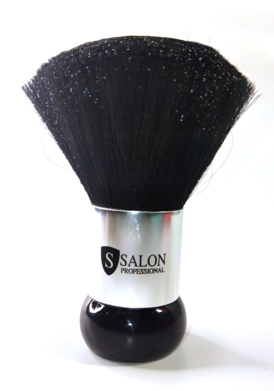 Щітка для волосся Salon Professional натуральний ворс кругла Чорно-сріблястий (1743913669)