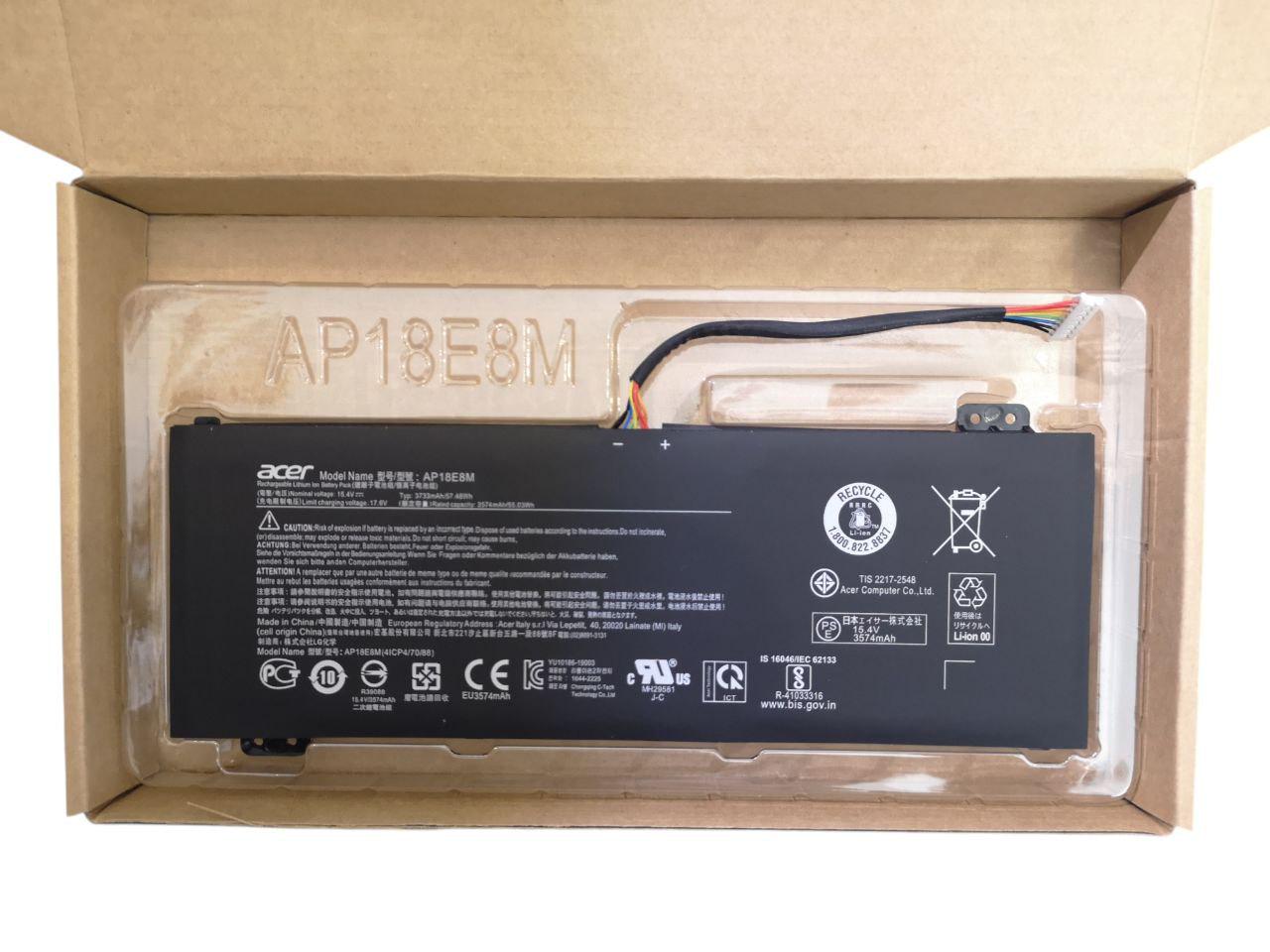 Акумулятор для Acer Aspire Nitro AN515-43/AN517-51/AN517-51/AP18E8M/AP18E7M 3815 mAh 58,75Wh (22459432)