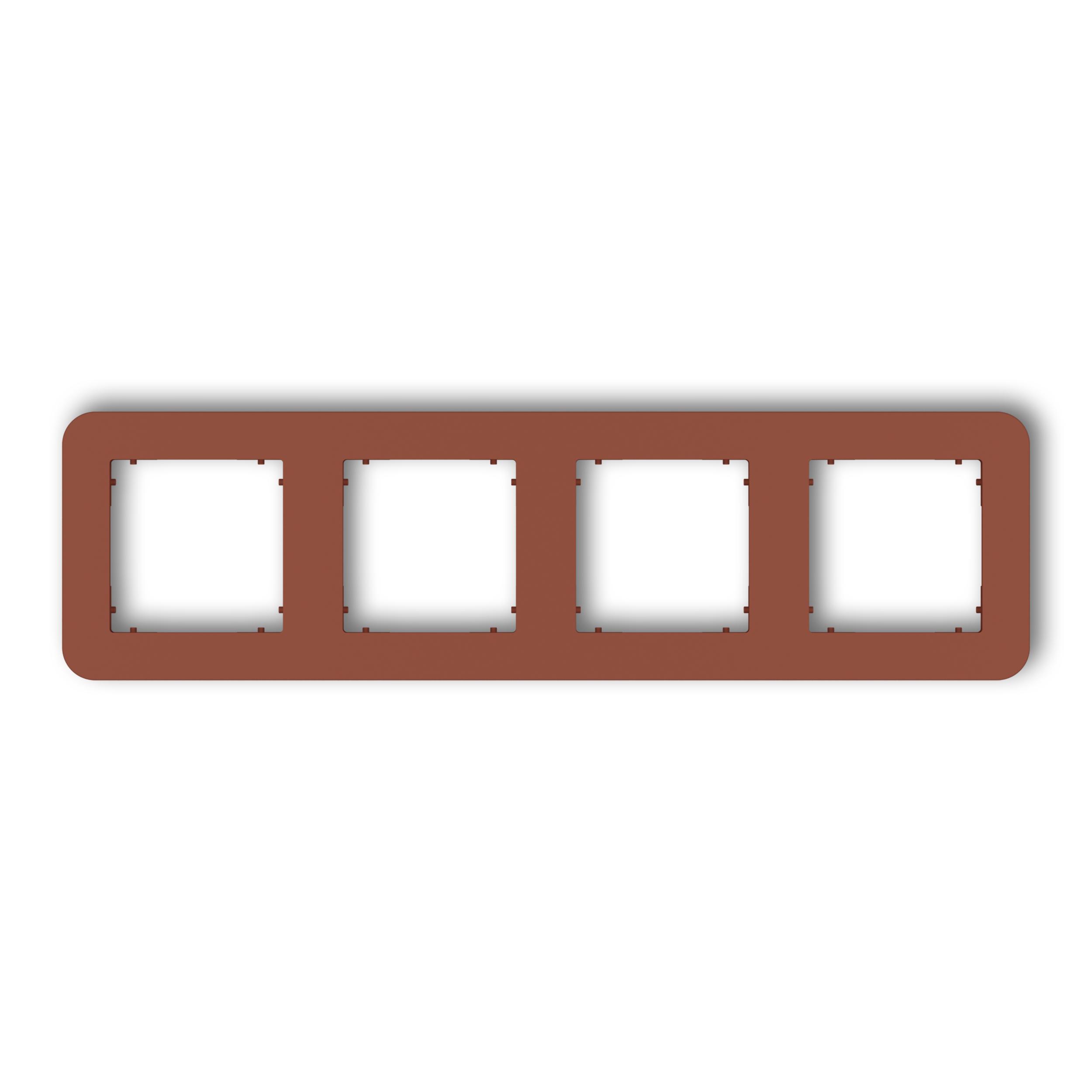 Рамка четверная универсальная закругленная Karlik Mini Терракотовый (63MRTZ-4)