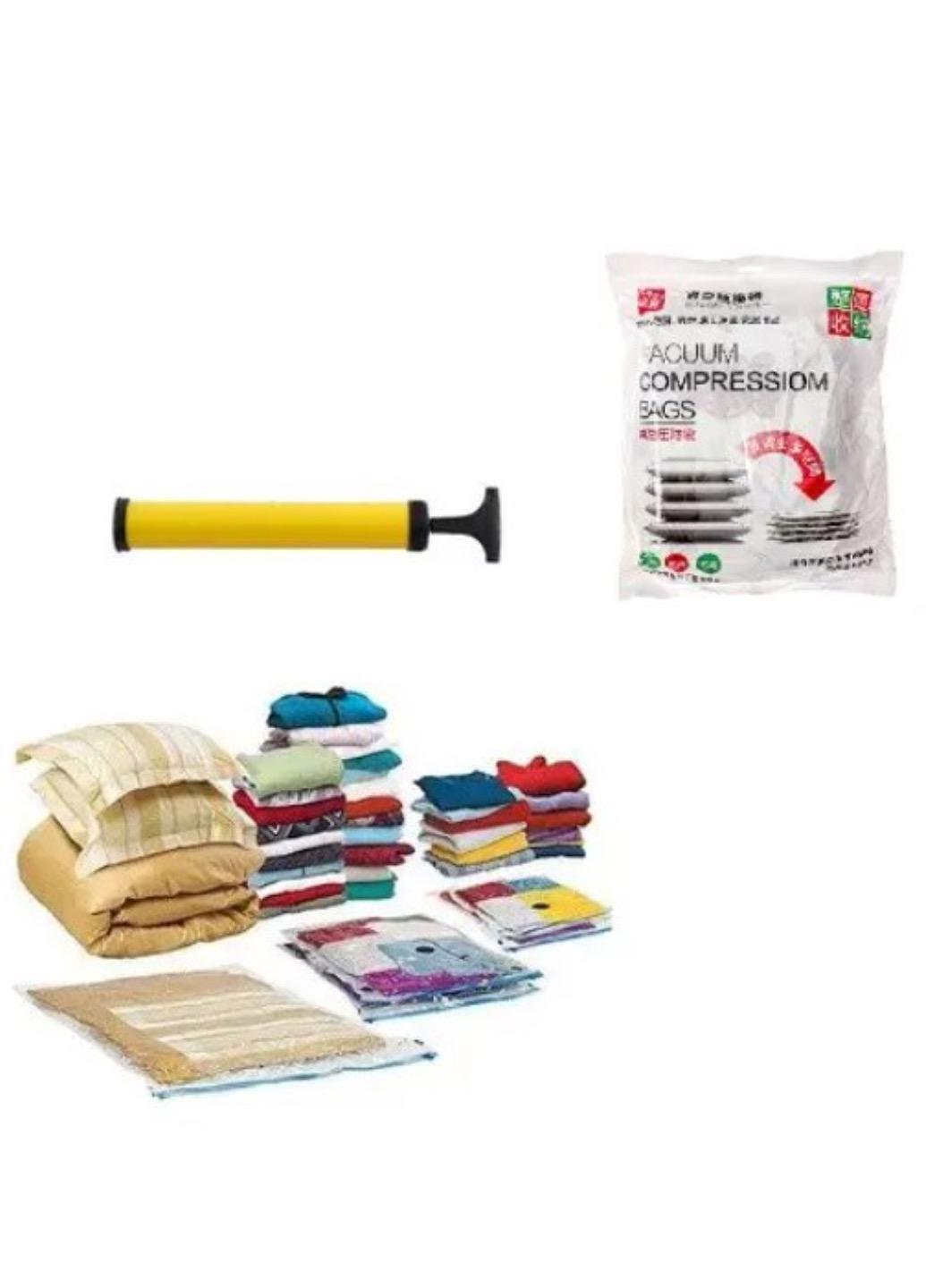 Пакет для одягу вакуумний Stenson 9 пр. 80х100/60х80/50х70 см Жовтий (261071S) - фото 3 Пакет для одягу вакуумний Stenson 9 пр. 80х100/60х80/50х70 см Жовтий (261071S) - фото 3