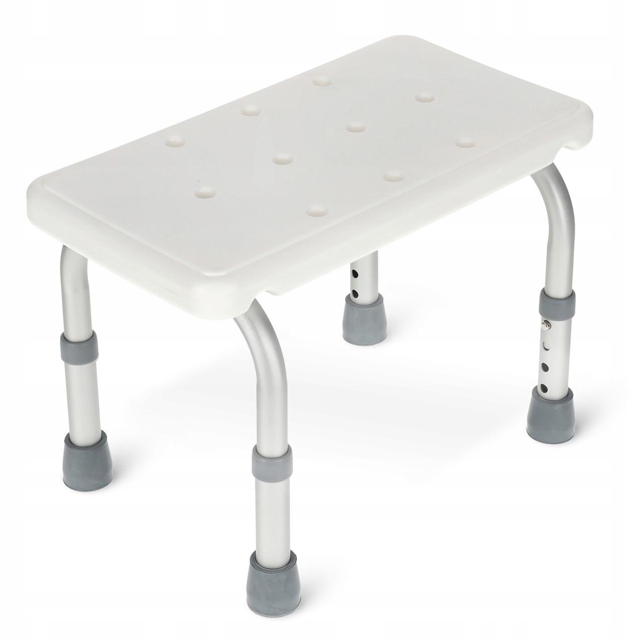 Сходинка-табурет 4FIZJO для ванної та душу регульована White/Grey (P-5905973403429)