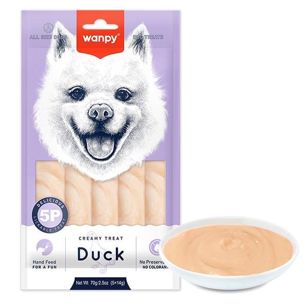 Лакомство для собак жидкое Wanpy Creamy Lickable Treat Duck утка (RA-70)