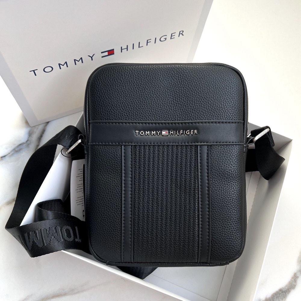 Сумка чоловіча брендова через плече поліестер Чорний (1016-8 PTR)