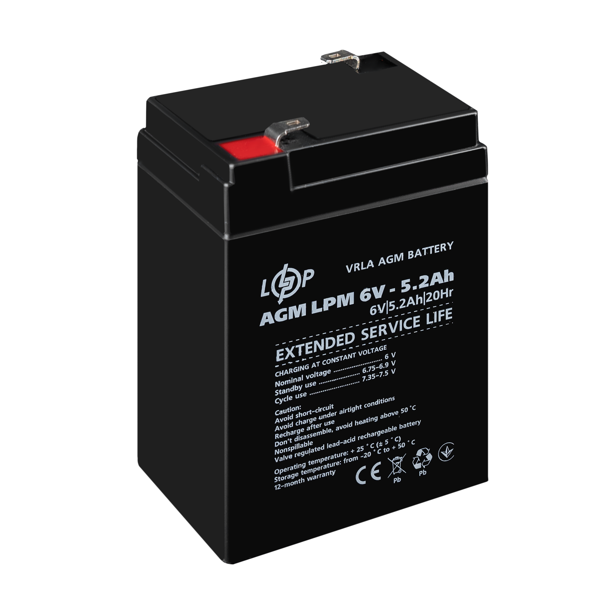 Акумулятор AGM LPM 6V-5,2 Ah - фото 4