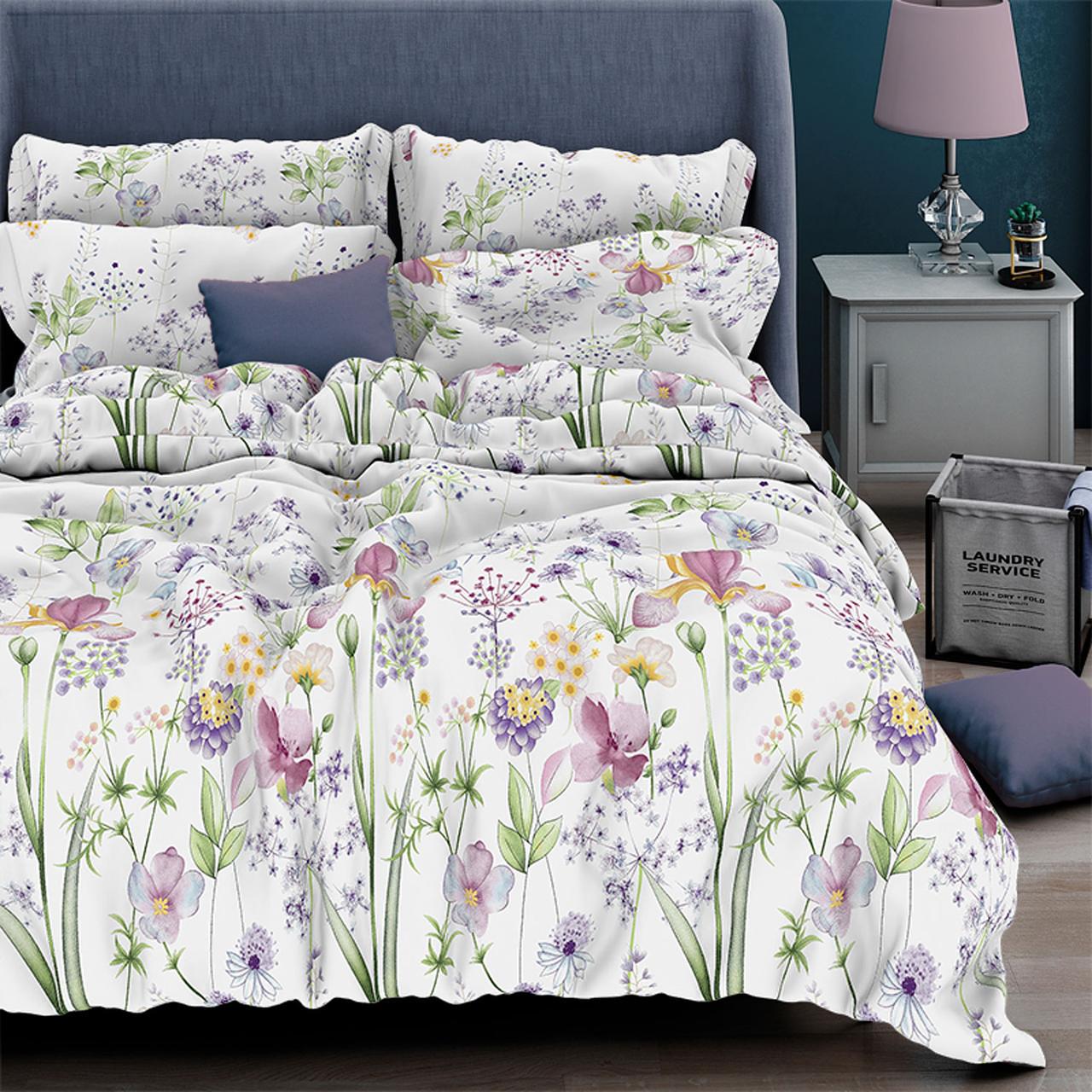 Комплект постельного белья LoveYouHome бязь gold Ирис двуспальный 175x215 см (7243)