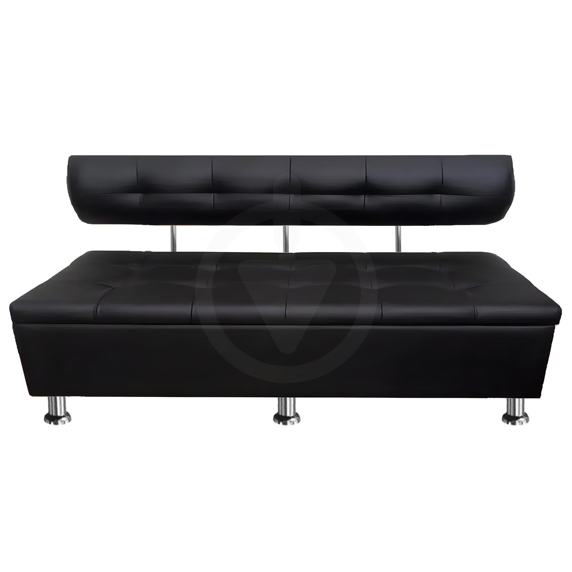 Диван офисный с нишей AVVS для ожидания/приемной 180 см с ножками 14 см Черный (25808398)