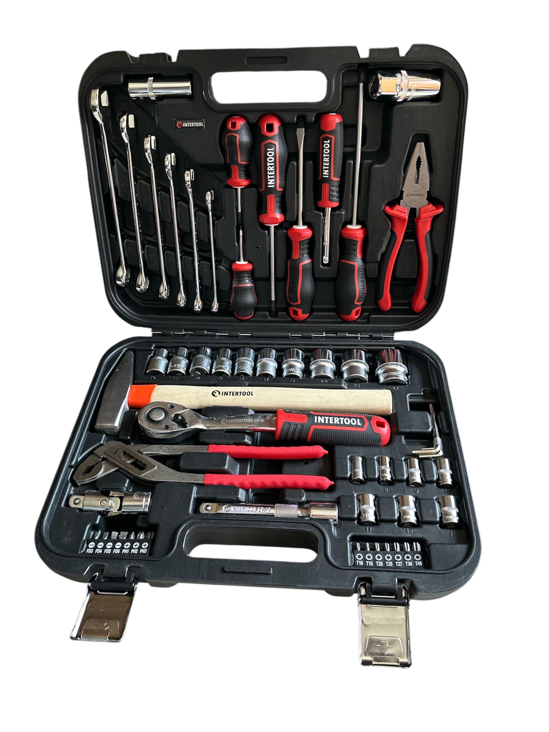 Набор инструментов Cr-V STORM INTERTOOL ET-8056 1/2"&1/4" (27387912)