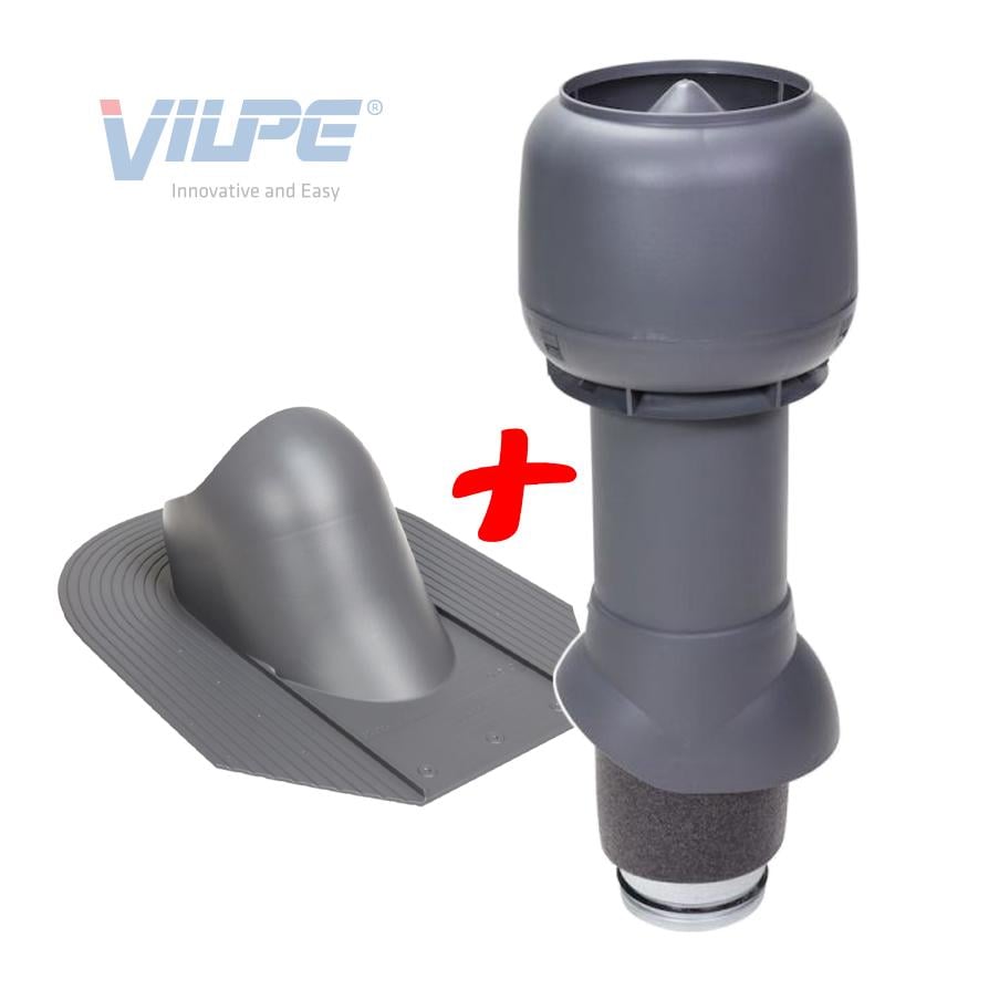 Выход вентиляционный Vilpe для битумной черепицы утепленный Ø 125 мм 500 мм 7024 Графитовый (29904624) - фото 2 Выход вентиляционный Vilpe для битумной черепицы утепленный Ø 125 мм 500 мм 7024 Графитовый (29904624) - фото 2