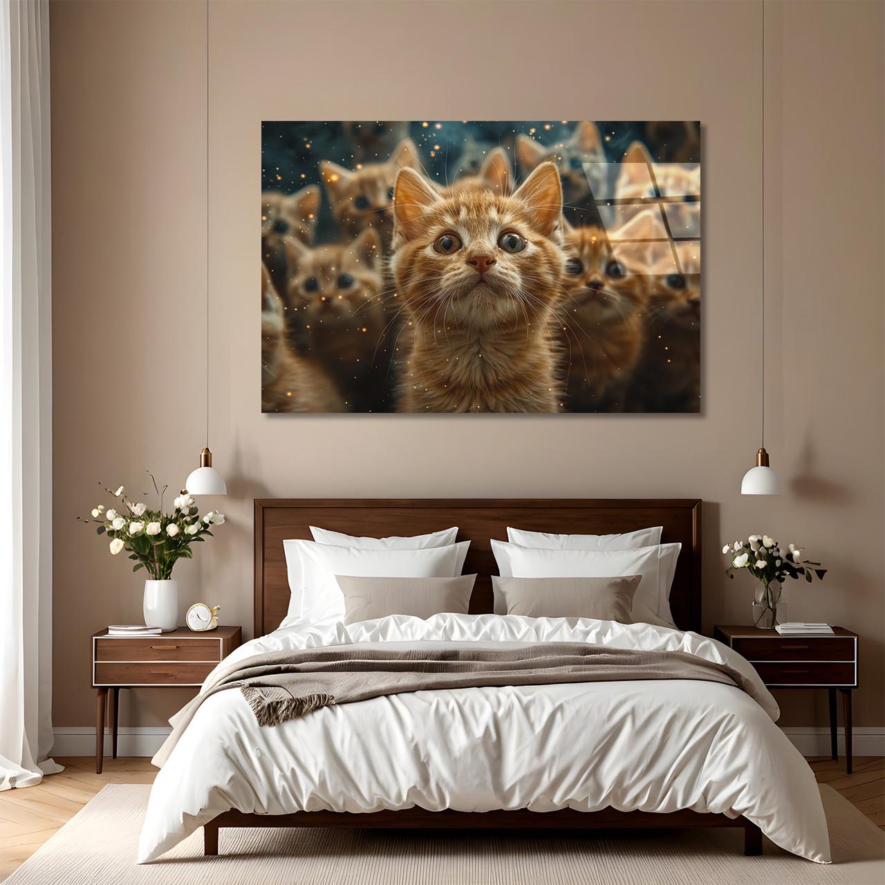 Картина на стекле NovellaPrint Любопытные котята 120х80 см (417.4)