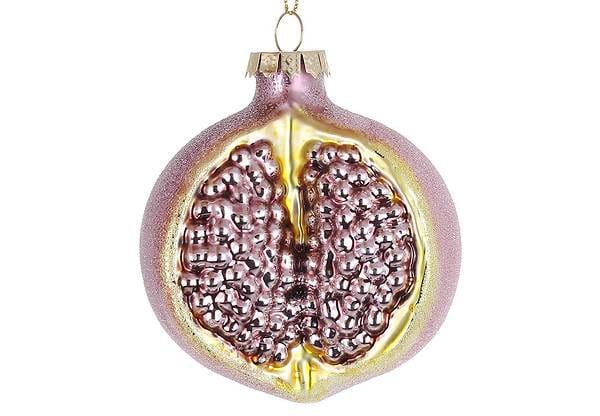 Ялинкова іграшка скляна 108702 Гранат 8,5 см Рожевий Ялинкова іграшка скляна 108702 Гранат 8,5 см Рожевий