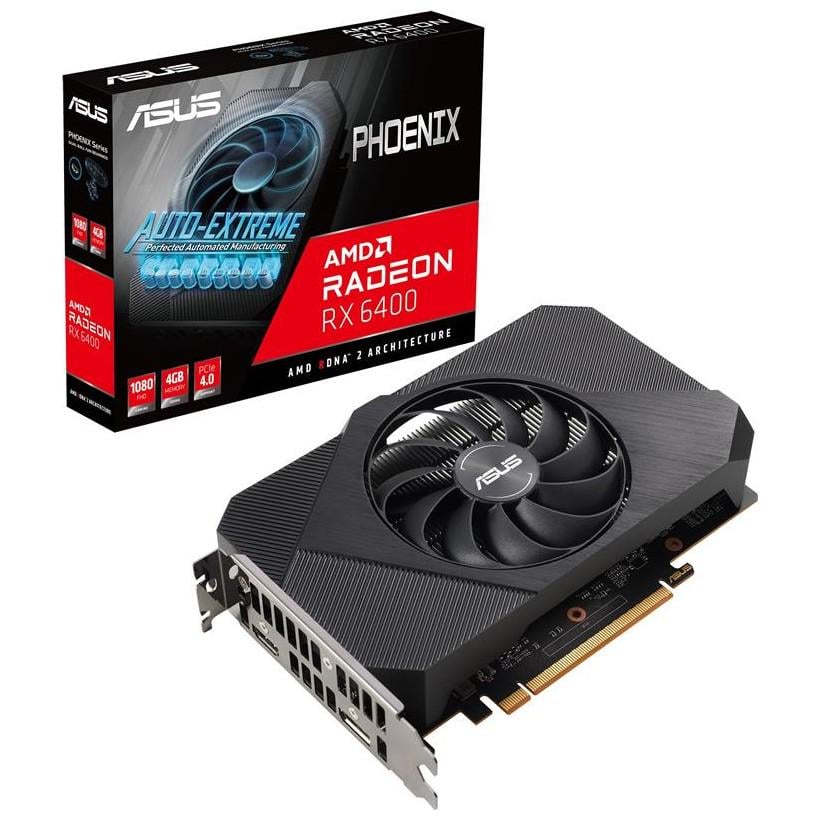 Видеокарта Asus AMD Radeon RX 6400 4 GB GDDR6 Phoenix (PH-RX6400-4G)