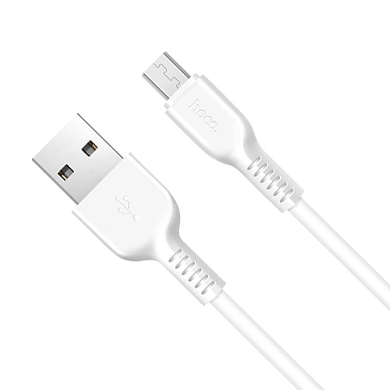 Кабель дата Hoco X13 USB microUSB 1 м White (00000027334_1) - фото 2